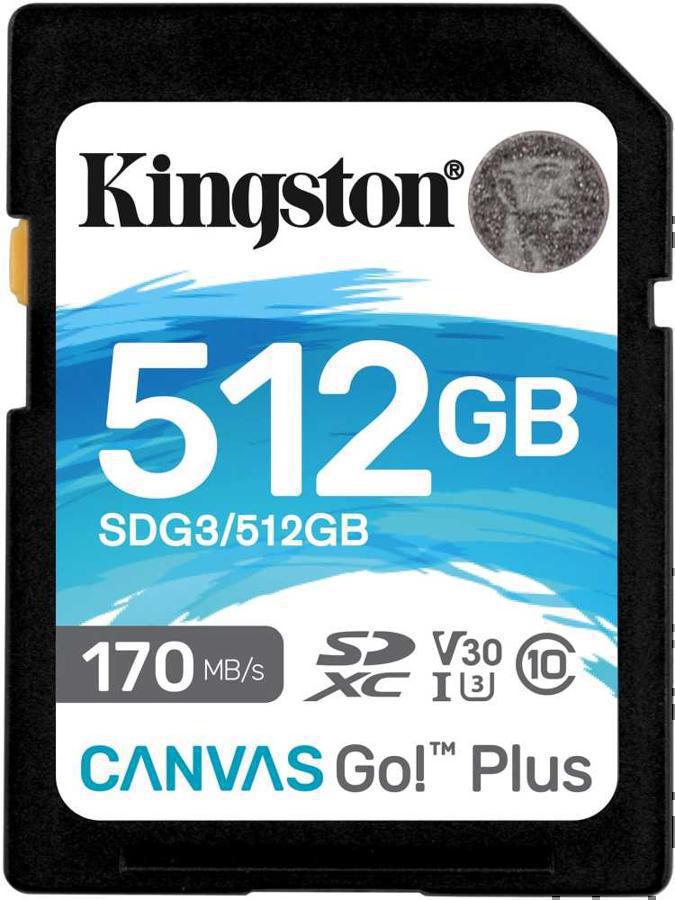 Флеш карта SDXC 512Gb Class10 Kingston SDG3/512GB Canvas Go! Plus w/o adapter
