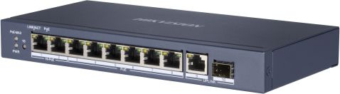 Коммутатор Hikvision DS-3E0510HP-E 9x1Гбит/с 1SFP 6PoE+ 2PoE++ 110W неуправляемый