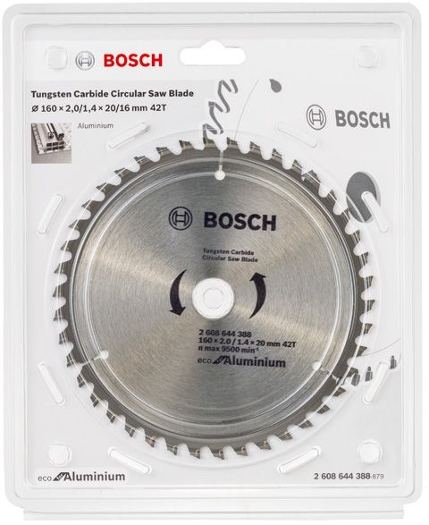 Диск пильный по алюм. Bosch ECO ALU (2608644388) d=160мм d(посад.)=20мм (циркулярные пилы)