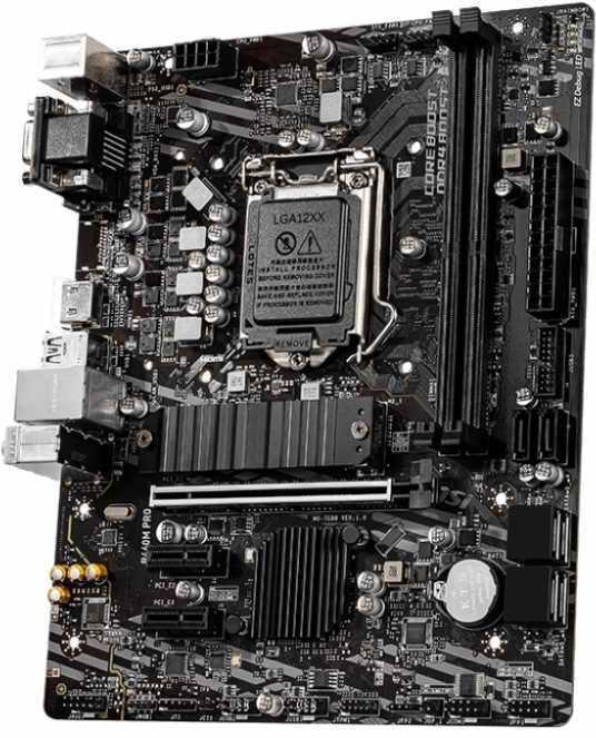 Материнская плата MSI B460M PRO Soc-1200 Intel B460 2xDDR4 mATX AC`97 8ch(7.1) GbLAN+VGA+DVI+HDMI