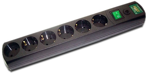Сетевой фильтр Most RG 10м (6 розеток) черный (коробка)
