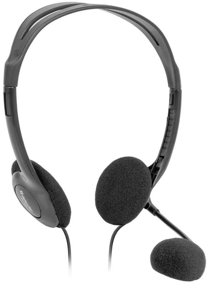 Наушники с микрофоном Defender Aura 102 черный 1.8м накладные оголовье (63102)