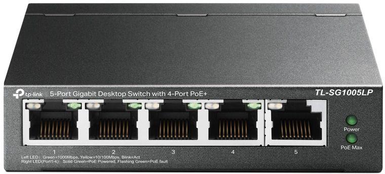 Коммутатор TP-Link TL-SG1005LP 5x1Гбит/с 4PoE+ 40W неуправляемый