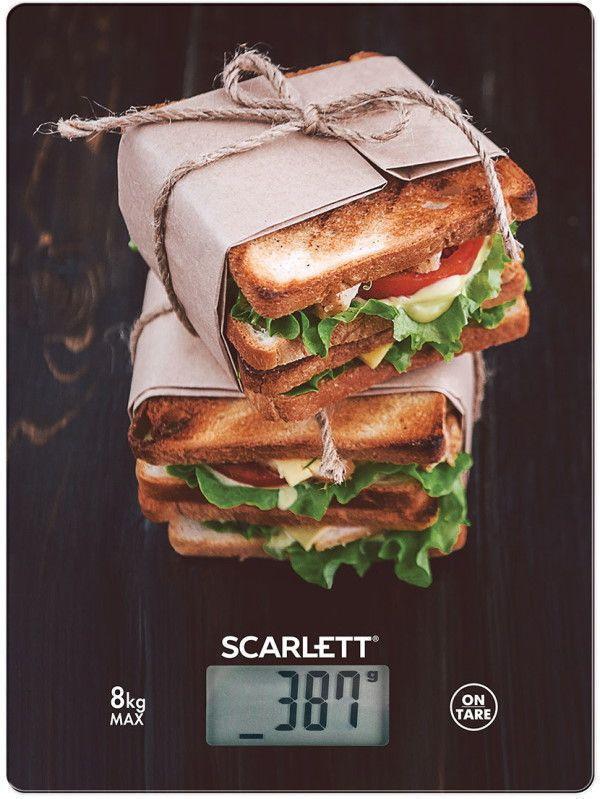 Весы кухонные электронные Scarlett SC-KS57P56 макс.вес:8кг рисунок/сэндвичи