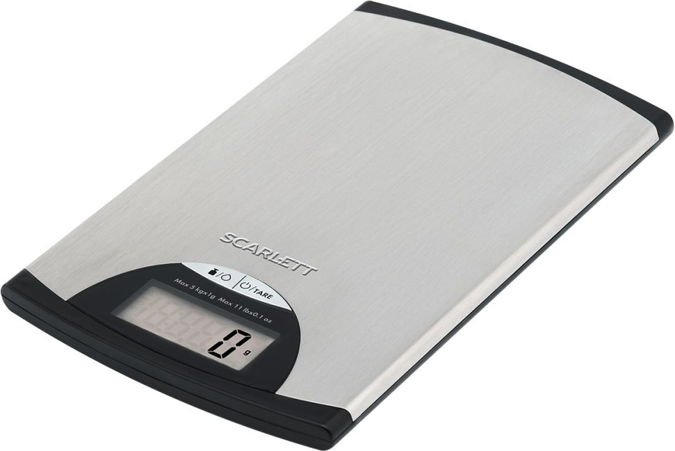 Весы кухонные электронные Scarlett SC-KS57P97 макс.вес:5кг серебристый/черный