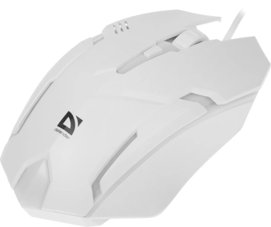 Мышь Defender Cyber MB-560L белый оптическая 1600dpi USB для ноутбука 2but (52561)