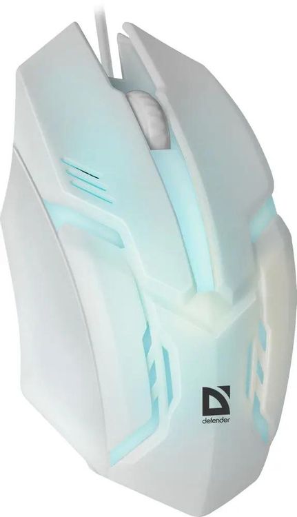 Мышь Defender Cyber MB-560L белый оптическая 1600dpi USB для ноутбука 2but (52561)