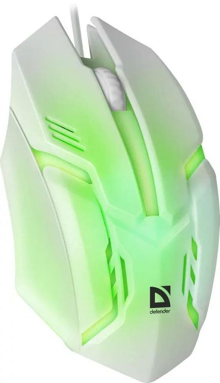 Мышь Defender Cyber MB-560L белый оптическая 1600dpi USB для ноутбука 2but (52561)