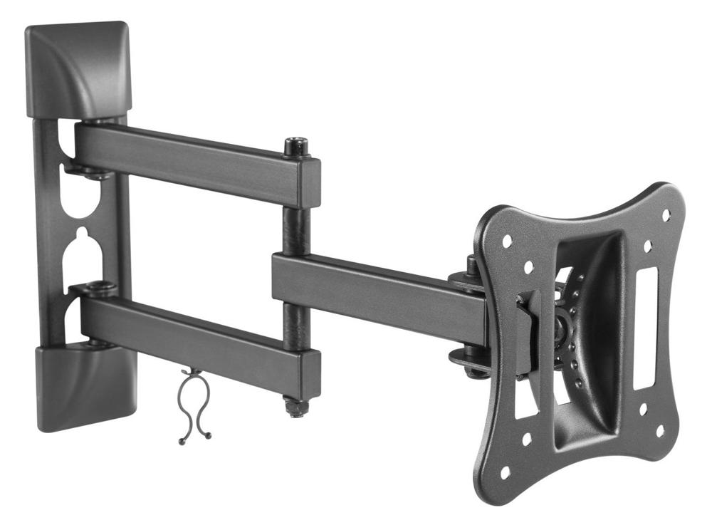 Кронштейн для телевизора Ultramounts UM895 черный 13"-27" макс.15кг настенный поворотно-выдвижной и наклонный