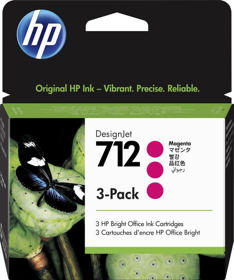 Картридж струйный HP 712 3ED78A пурпурный тройная упак. (29мл) для HP DJ Т230/630