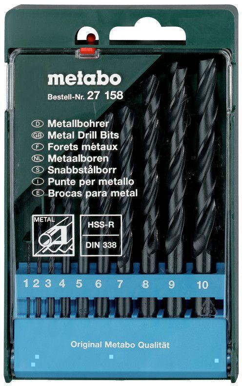 Набор сверл Metabo 627158000 по металлу (10пред.) для дрелей