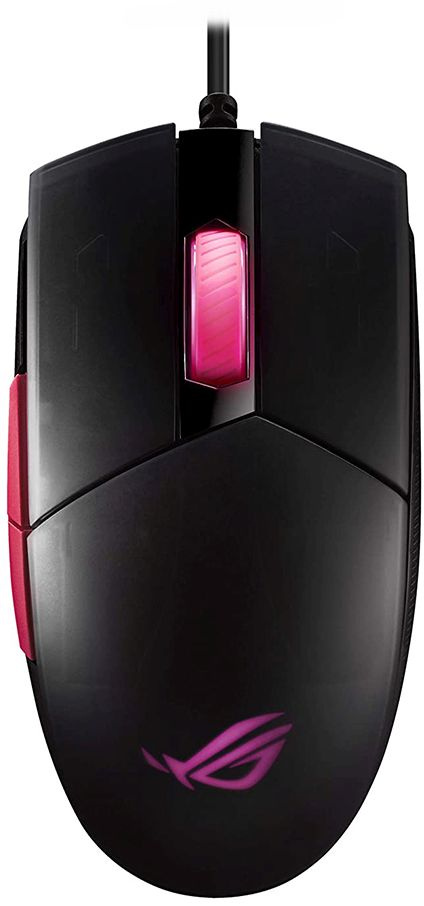 Мышь Asus Strix Impact II Electro Punk черный/розовый оптическая (6200dpi) USB для ноутбука (4but)