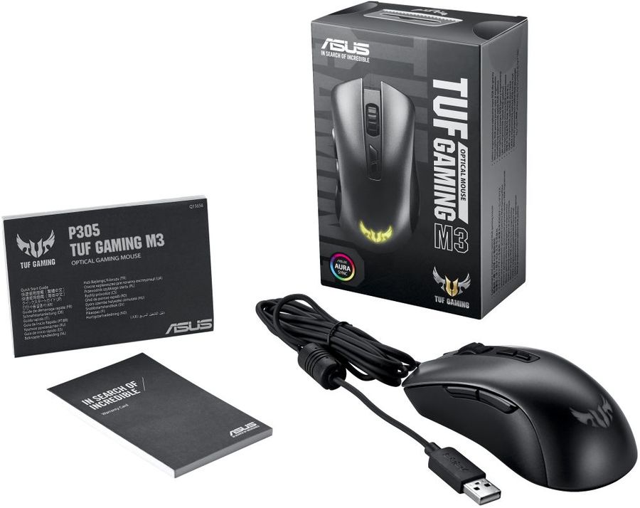 Игровая мышь ASUS TUF Gaming M3 (7 кнопок, 7000 dpi, USB, RGB подсветка