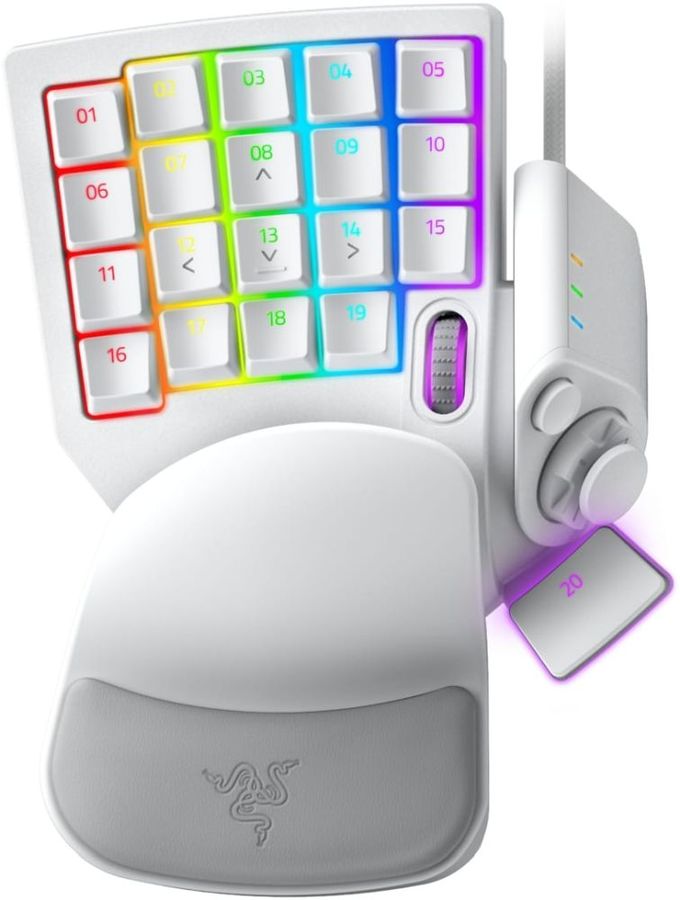 Клавиатура Razer Tartarus Pro Mercury белый USB Multimedia for gamer LED (подставка для запястий)