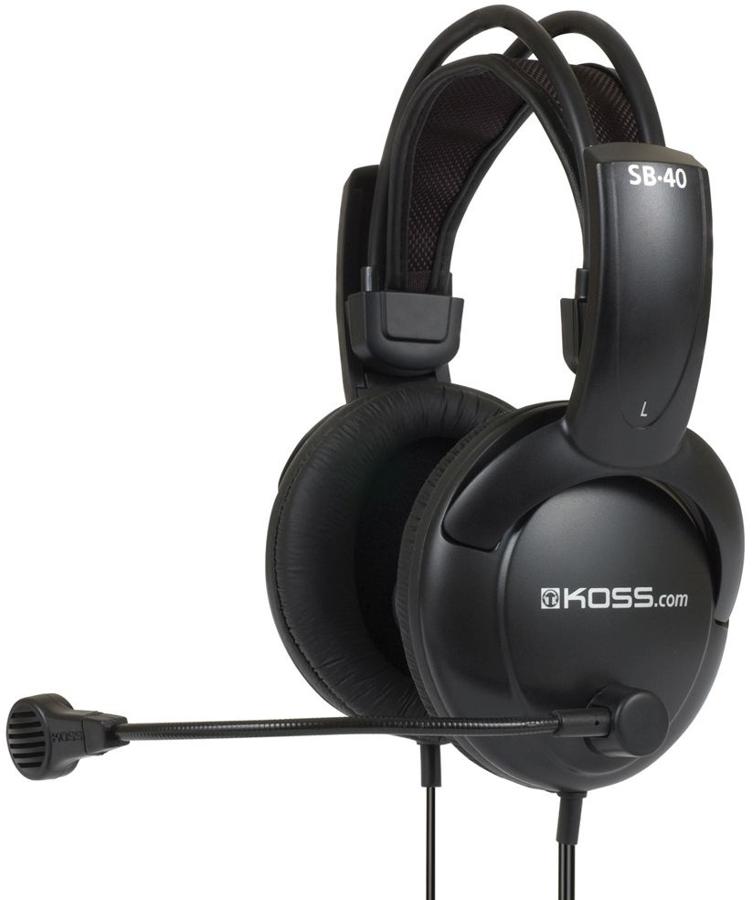 Наушники с микрофоном Koss Koss SB40 черный 2.4м мониторные оголовье (15110522)
