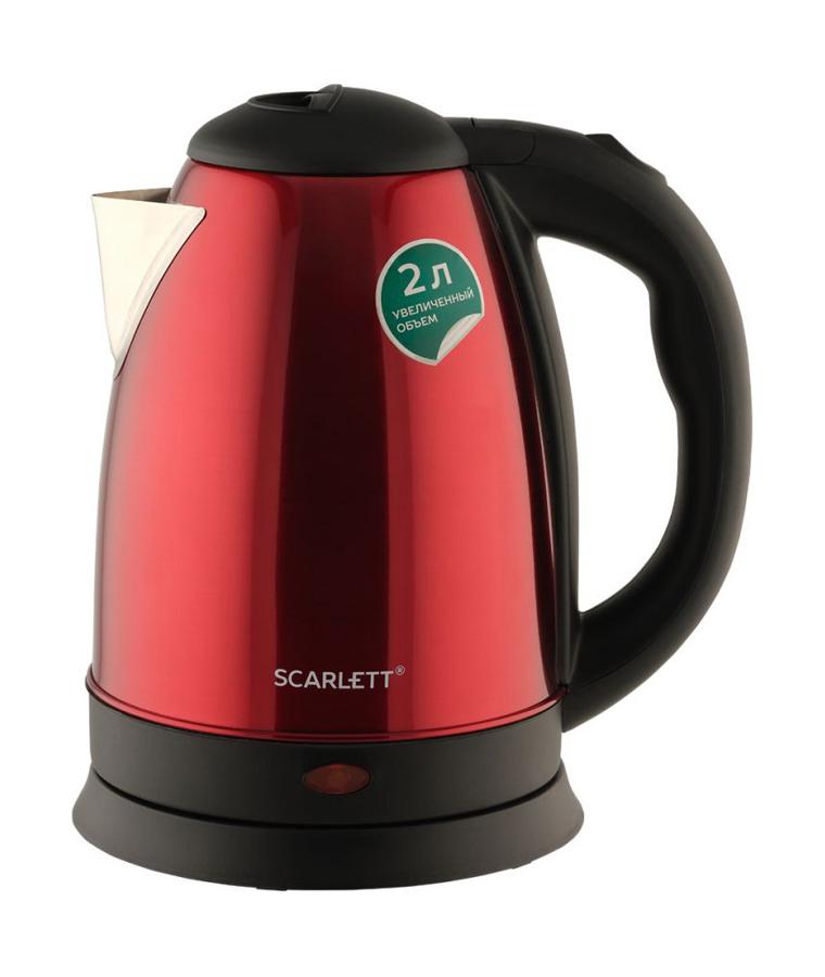 Чайник электрический Scarlett SC-EK21S76 2л. 1800Вт красный (корпус: нержавеющая сталь)