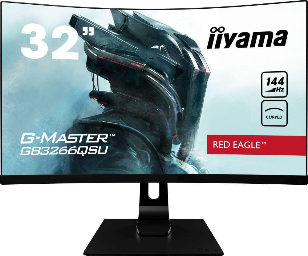 Монитор Iiyama 31.5" Red Eagle GB3266QSU-B1 черный VA LED 1ms 16:9 HDMI M/M матовая HAS Pivot 400cd 178гр/178гр 2560x1440 DisplayPort Ultra HD 2K (1440p) USB 9кг