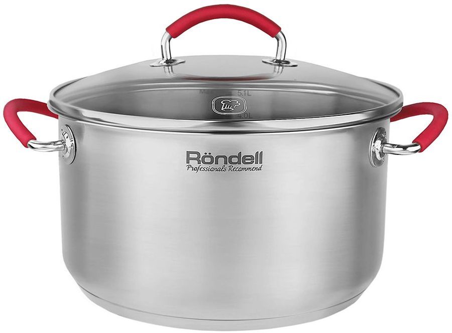 Кастрюля Rondell Sorge RDS-1219 2.1л. d=18см (с крышкой) стальной