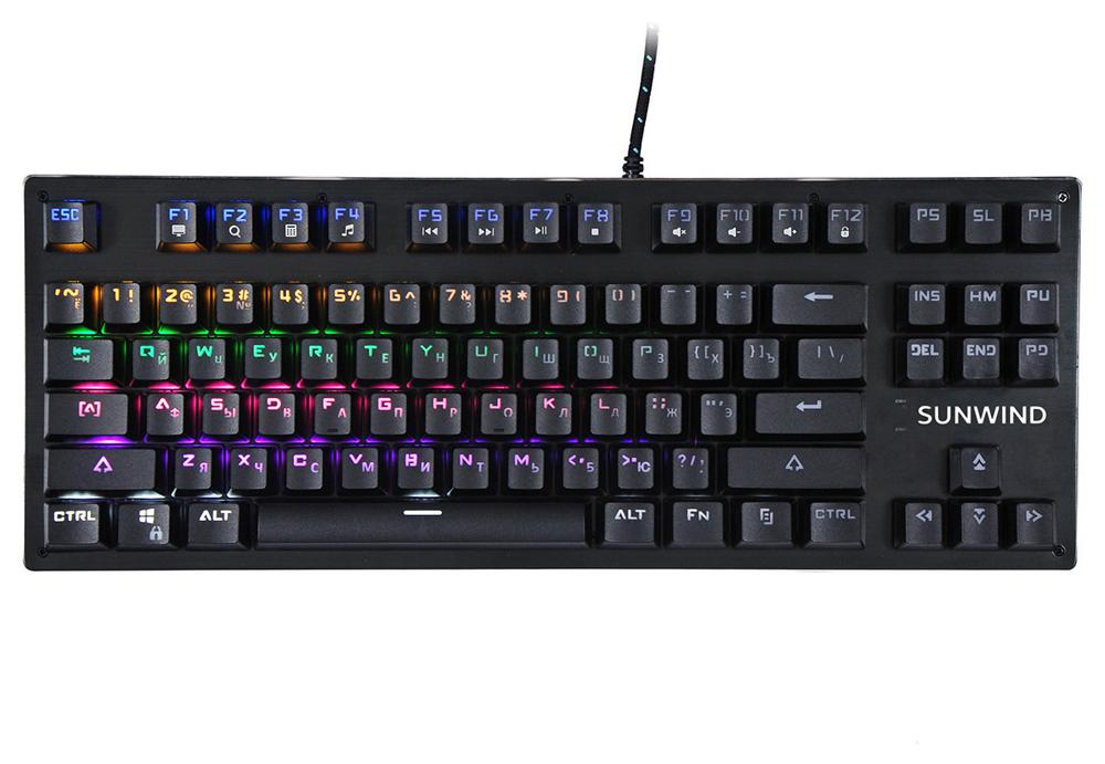 Клавиатура SunWind SW-K900G механическая черный USB Multimedia for gamer LED (1422332) кабель 1.8м