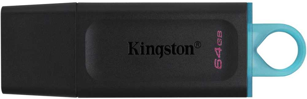 Флеш Диск Kingston 64Gb DataTraveler Exodia DTX/64GB USB3.0 черный/голубой