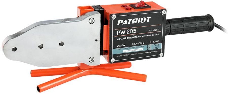 Сварочный аппарат для пластиковых труб Patriot PW 205 раструбная 2кВт (кейс в комплекте)