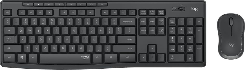 Клавиатура + мышь Logitech MK295 Silent Wireless Combo клав:черный мышь:черный USB беспроводная