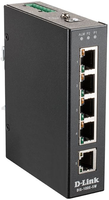 Коммутатор D-Link DIS-100E-5W/A1A 5x100Мбит/с неуправляемый
