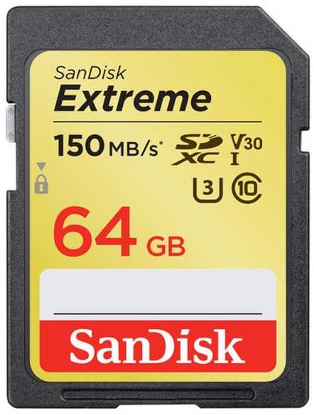 Флеш карта SDXC 64Gb Class10 Sandisk SDSDXV6-064G-GNCIN Extreme