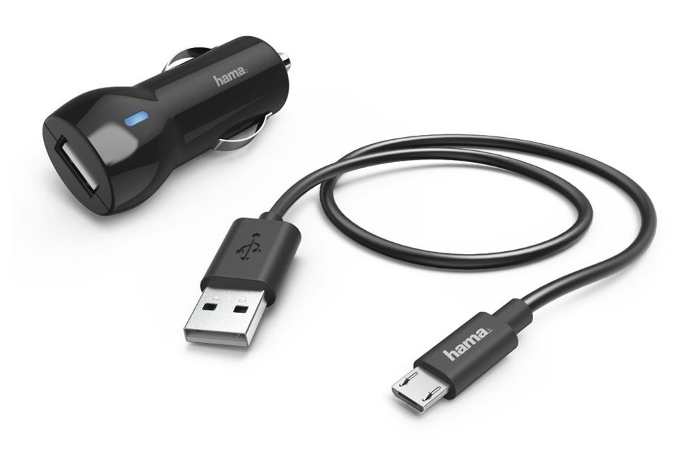 Комплект зар./устр. Hama H-183246 2.4A USB универсальное черный (00183246)
