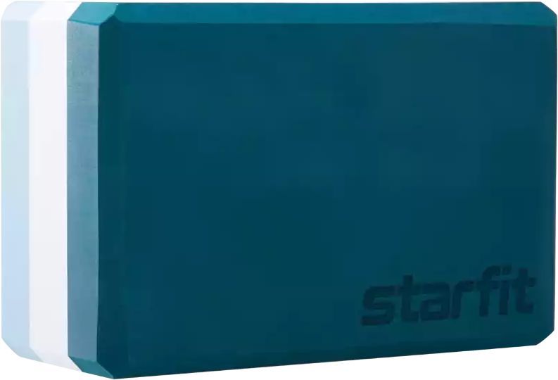 Блок для йоги Starfit YB-201 ш.:228мм в.:152мм т.:100мм радуга изумрудная (УТ-00016906)