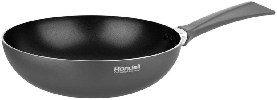 Сковорода ВОК (WOK) Rondell Strike круглая ручка несъемная (без крышки) серый (1398-RD-01)