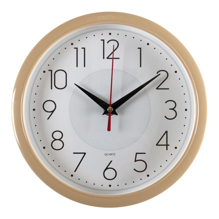 Часы настенные аналоговые Бюрократ WALLC-R83P D22см белый/бежевый (WALLC-R83P22/IVORY)