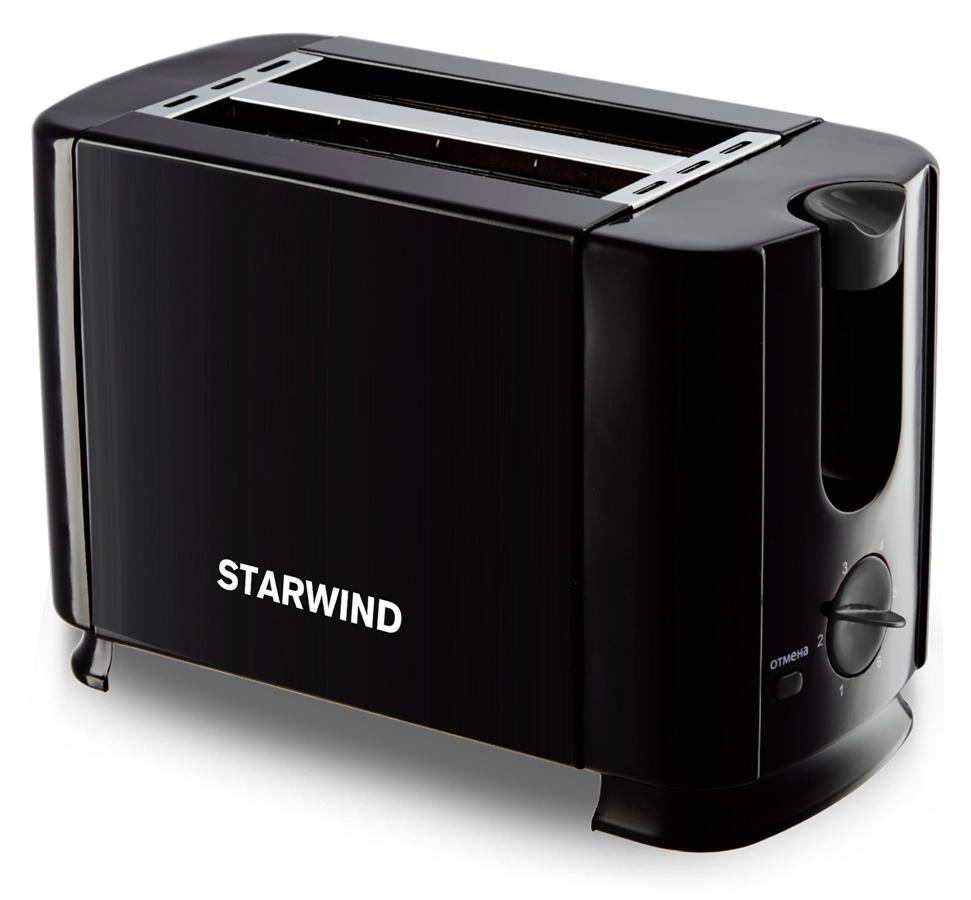 Тостер Starwind ST1101 700Вт черный/черный