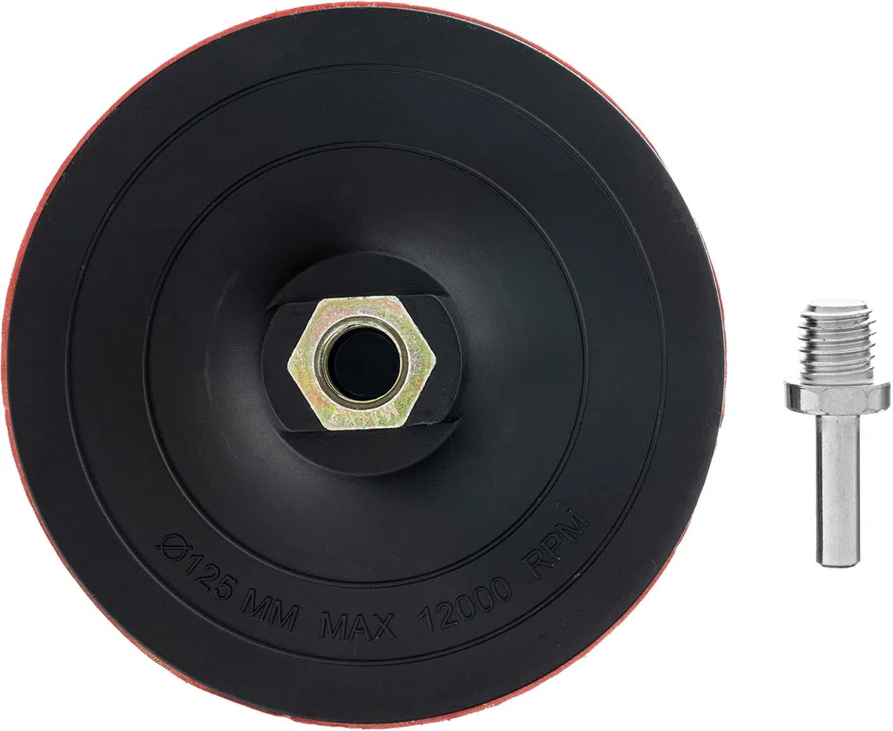 Тарелка опорная по дер./мет./пласт. Matrix 76230 d=125мм d(посад.)=14мм (угловые шлифмашины/дрели)