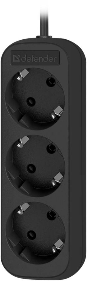 Сетевой удлинитель Defender M330 3м (3 розетки) черный (коробка)