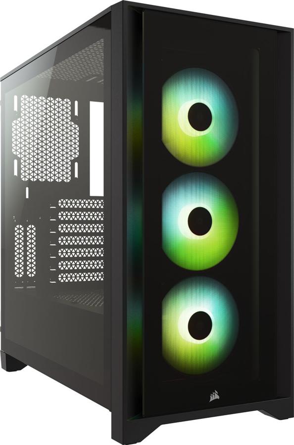 Корпус Corsair iCUE 4000X RGB черный без БП ATX 3x120mm 4x140mm 1xUSB3.0 audio bott PSU