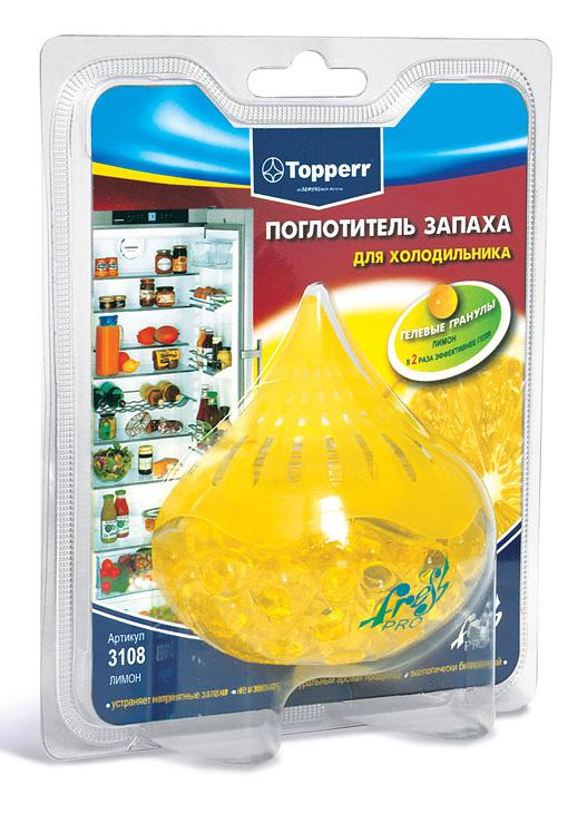 Поглотитель запаха для холодильников Topperr Лимон 100гр (3108)