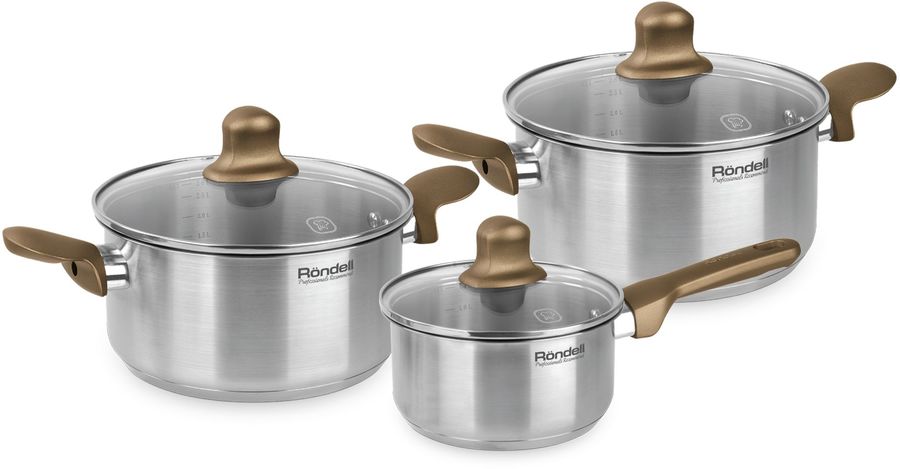 Набор посуды Rondell Impressia Bronze RDS-1286 6 предметов