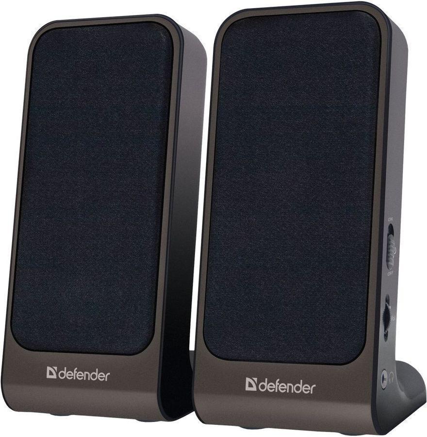 Колонки Defender SPK-225 2.0 черный 4Вт портативные