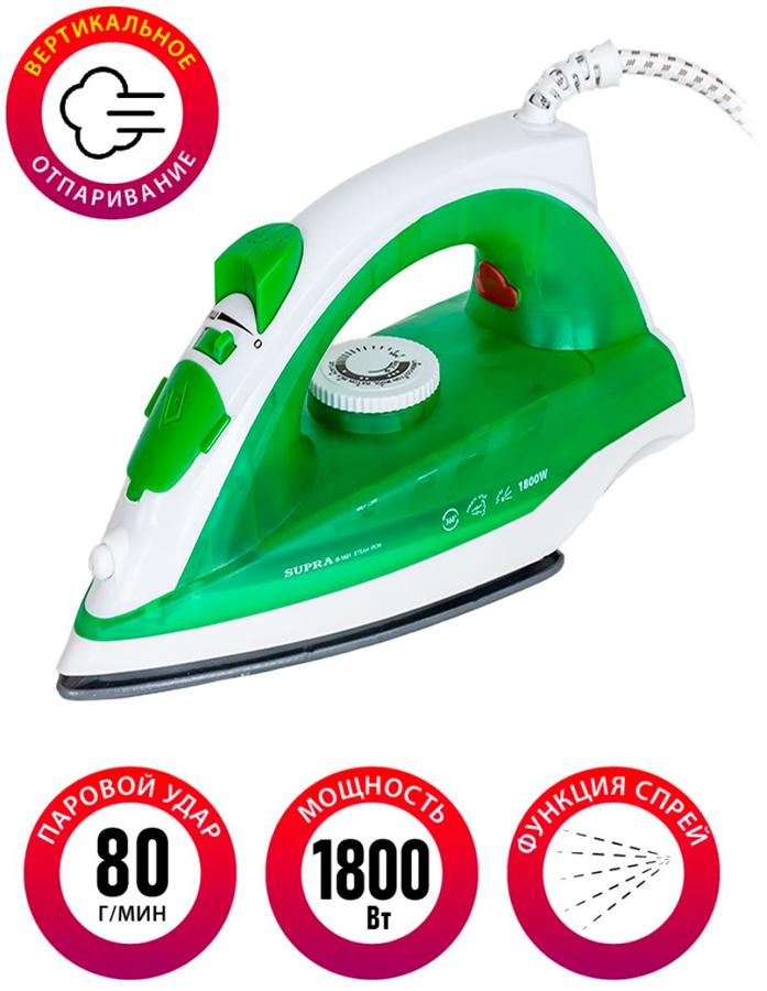 Утюг Supra IS-1821 1800Вт белый/зеленый