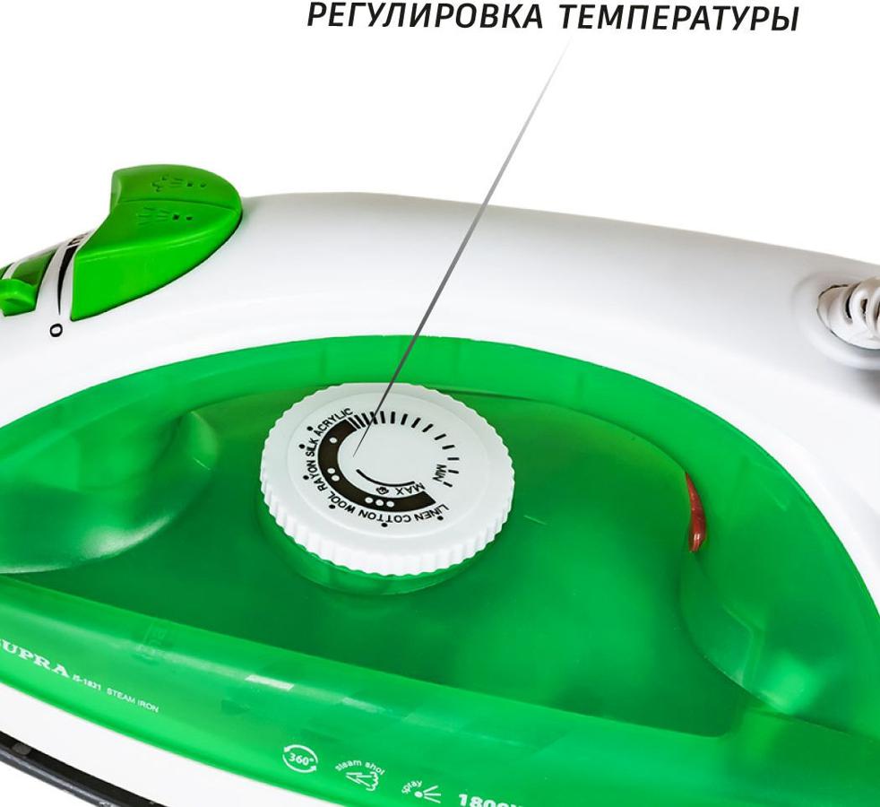 Утюг Supra IS-1821 1800Вт белый/зеленый