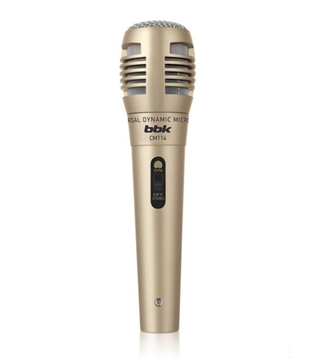 Микрофон проводной BBK CM114 2.5м бронзовый