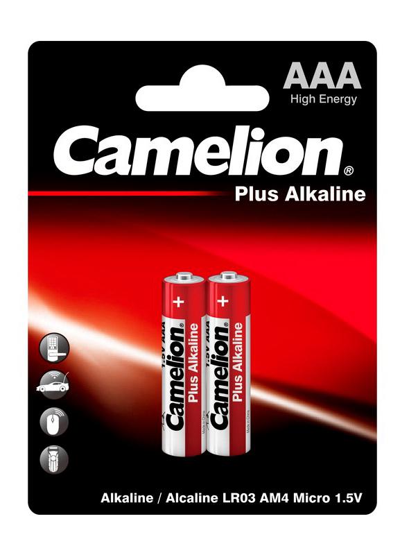 Батарея Camelion Plus Alkaline LR03-BP2 AAA 1250mAh (2шт) блистер