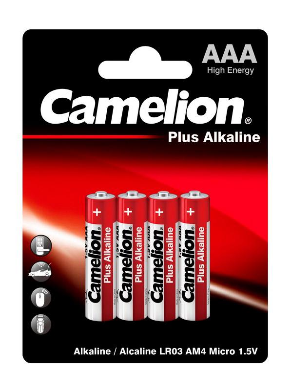 Батарея Camelion Plus Alkaline LR03-BP4 AAA 1150mAh (4шт) блистер