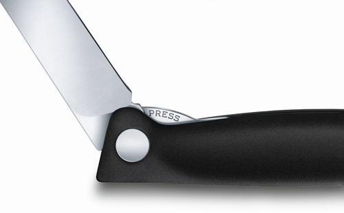 Нож кухонный Victorinox Swiss Classic (6.7803) стальной столовый для овощей лезв.110мм прямая заточка черный