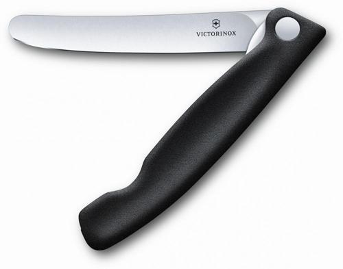 Нож кухонный Victorinox Swiss Classic (6.7803) стальной столовый для овощей лезв.110мм прямая заточка черный