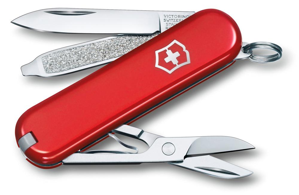 Нож перочинный Victorinox Classic (0.6223.R) 58мм 7функц. красный без упаковки