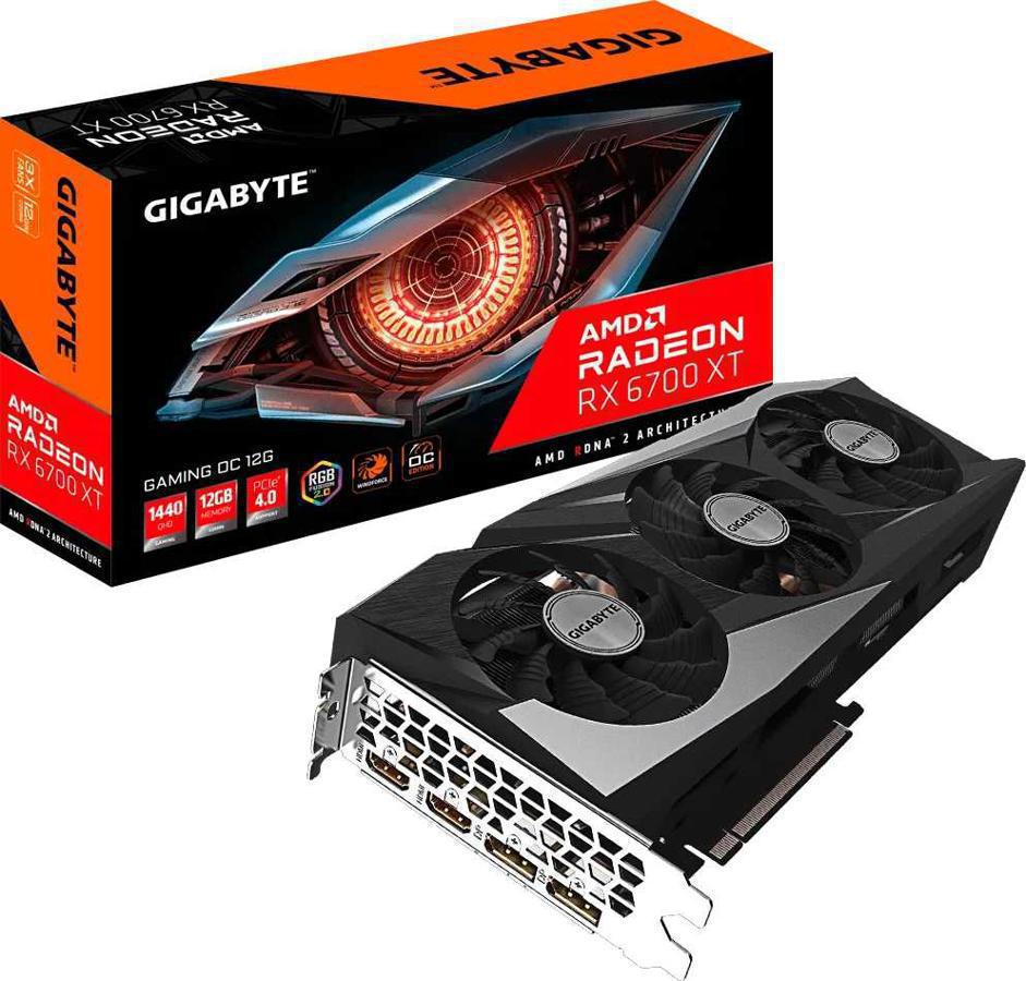 Видеокарта Gigabyte PCI-E 4.0 GV-R67XTGAMING OC-12GD AMD Radeon RX 6700XT 12288Mb 192 GDDR6 2514/16000 HDMIx2 DPx2 HDCP Ret