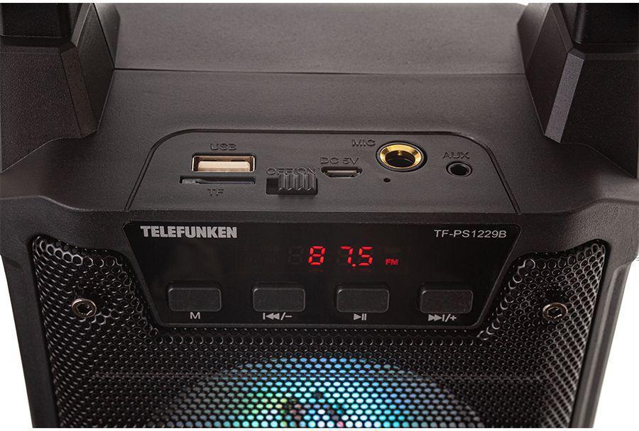 Колонка порт. Telefunken TF-PS1229B черный 8W 1.0 BT/3.5Jack/USB 10м 1200mAh (TF-PS1229B(ЧЕРНЫЙ))