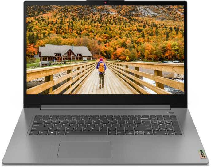 Ноутбук Lenovo IdeaPad 3 17ITL6 Core i3 1115G4 8Gb SSD512Gb Intel UHD Graphics 17.3" TN HD+ (1600x900) noOS grey WiFi BT Cam